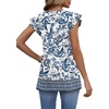 image:imageWIHOLL Womens Summer Tops 2026 Babydoll Shirts Ruffle Sleeve Spring Outfits Dressy Casual BlousesBlue Boho