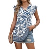 image:imageWIHOLL Womens Summer Tops 2026 Babydoll Shirts Ruffle Sleeve Spring Outfits Dressy Casual BlousesBlue Boho