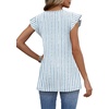 image:imageWIHOLL Womens Summer Tops 2026 Babydoll Shirts Ruffle Sleeve Spring Outfits Dressy Casual BlousesBlue Stripes