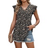 image:imageWIHOLL Womens Summer Tops 2026 Babydoll Shirts Ruffle Sleeve Spring Outfits Dressy Casual BlousesFloral Black