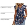 image:imageWIHOLL Womens Summer Tops 2026 Babydoll Shirts Ruffle Sleeve Spring Outfits Dressy Casual BlousesFloral Navy