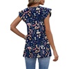 image:imageWIHOLL Womens Summer Tops 2026 Babydoll Shirts Ruffle Sleeve Spring Outfits Dressy Casual BlousesFloral Navy