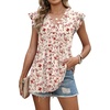image:imageWIHOLL Womens Summer Tops 2026 Babydoll Shirts Ruffle Sleeve Spring Outfits Dressy Casual BlousesFloral Pink