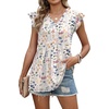 image:imageWIHOLL Womens Summer Tops 2026 Babydoll Shirts Ruffle Sleeve Spring Outfits Dressy Casual BlousesFloral White