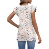 image:imageWIHOLL Womens Summer Tops 2026 Babydoll Shirts Ruffle Sleeve Spring Outfits Dressy Casual BlousesFloral White