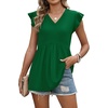 image:imageWIHOLL Womens Summer Tops 2026 Babydoll Shirts Ruffle Sleeve Spring Outfits Dressy Casual BlousesGreen