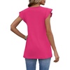 image:imageWIHOLL Womens Summer Tops 2026 Babydoll Shirts Ruffle Sleeve Spring Outfits Dressy Casual BlousesHot Pink