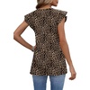image:imageWIHOLL Womens Summer Tops 2026 Babydoll Shirts Ruffle Sleeve Spring Outfits Dressy Casual BlousesLeopard