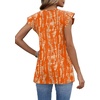 image:imageWIHOLL Womens Summer Tops 2026 Babydoll Shirts Ruffle Sleeve Spring Outfits Dressy Casual BlousesOrange Pattern