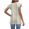 image:imageWIHOLL Womens Summer Tops 2026 Babydoll Shirts Ruffle Sleeve Spring Outfits Dressy Casual BlousesOrange Stripes