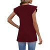 image:imageWIHOLL Womens Summer Tops 2026 Babydoll Shirts Ruffle Sleeve Spring Outfits Dressy Casual BlousesWinered