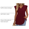 image:imageWIHOLL Womens Summer Tops 2026 Babydoll Shirts Ruffle Sleeve Spring Outfits Dressy Casual BlousesWinered