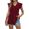 image:imageWIHOLL Womens Summer Tops 2026 Babydoll Shirts Ruffle Sleeve Spring Outfits Dressy Casual BlousesWinered