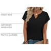 image:imageWIHOLL Womens Summer Tops 2026 Cap Short Sleeve Shirts V Neck Tshirts Spring Blouses Beach Vacation ClothesSolid Black