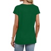 image:imageWIHOLL Womens Summer Tops Cap Short Sleeve Shirts Button Down Blouses U Neck T Shirts Fashion ClothingGreen