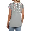 image:imageWIHOLL Womens Summer Tops Cap Short Sleeve Shirts Button Down Blouses U Neck T Shirts Fashion ClothingLeaf Print