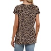 image:imageWIHOLL Womens Summer Tops Cap Short Sleeve Shirts Button Down Blouses U Neck T Shirts Fashion ClothingLeopard