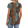 image:imageWIHOLL Womens Summer Tops Cap Short Sleeve Shirts Button Down Blouses U Neck T Shirts Fashion ClothingMuticolored