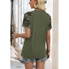 image:imageWIHOLL Womens Summer Tops Color Block Short Sleeve Raglan Shirts Spring Fashion Clothes Vacation OutfitsCamo Army Green