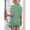 image:imageWIHOLL Womens Summer Tops Color Block Short Sleeve Raglan Shirts Spring Fashion Clothes Vacation OutfitsGraphic Light Green
