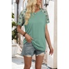 image:imageWIHOLL Womens Summer Tops Color Block Short Sleeve Raglan Shirts Spring Fashion Clothes Vacation OutfitsGraphic Light Green