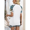 image:imageWIHOLL Womens Summer Tops Color Block Short Sleeve Raglan Shirts Spring Fashion Clothes Vacation OutfitsWhite