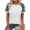 image:imageWIHOLL Womens Summer Tops Color Block Short Sleeve Raglan Shirts Spring Fashion Clothes Vacation OutfitsWhite