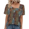 image:imageWIHOLL Womens Summer Tops Short Sleeve Shirts Square Neck Spring Outfits 2026 Fashion Clothing BlousesBoho