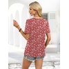 image:imageWIHOLL Womens Summer Tops Short Sleeve Shirts Square Neck Spring Outfits 2026 Fashion Clothing BlousesFloral 1