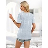 image:imageWIHOLL Womens Summer Tops Short Sleeve Shirts Square Neck Spring Outfits 2026 Fashion Clothing BlousesStripes Blue