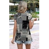 image:imageWIHOLL Womens Summer Tops Trendy 2026 Lace Crochet Cap Short Sleeve Shirts Crew Neck T Shirts Casual Loose BlousesThe Floral Pattern
