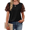 image:imageWIHOLL Womens Summer Tops Trendy Ruffle Sleeve Shirts Casual Chiffon Blouses Beach Vacation Clothes0vintage Leopard