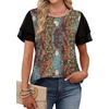 image:imageWIHOLL Womens Summer Tops Trendy Ruffle Sleeve Shirts Casual Chiffon Blouses Beach Vacation Clothes1ethnic Print
