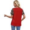 image:imageWIHOLL Womens Summer Tops Trendy Ruffle Sleeve Shirts Casual Chiffon Blouses Beach Vacation Clothes1red Leopard