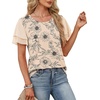 image:imageWIHOLL Womens Summer Tops Trendy Ruffle Sleeve Shirts Casual Chiffon Blouses Beach Vacation Clothes2vintage Floral