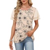 image:imageWIHOLL Womens Summer Tops Trendy Ruffle Sleeve Shirts Casual Chiffon Blouses Beach Vacation Clothes2vintage Floral