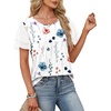 image:imageWIHOLL Womens Summer Tops Trendy Ruffle Sleeve Shirts Casual Chiffon Blouses Beach Vacation Clothes2watercolor Blooms