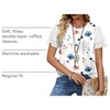 image:imageWIHOLL Womens Summer Tops Trendy Ruffle Sleeve Shirts Casual Chiffon Blouses Beach Vacation Clothes2watercolor Blooms