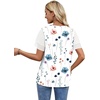 image:imageWIHOLL Womens Summer Tops Trendy Ruffle Sleeve Shirts Casual Chiffon Blouses Beach Vacation Clothes2watercolor Blooms