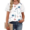 image:imageWIHOLL Womens Summer Tops Trendy Ruffle Sleeve Shirts Casual Chiffon Blouses Beach Vacation Clothes2watercolor Blooms
