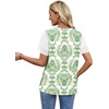 image:imageWIHOLL Womens Summer Tops Trendy Ruffle Sleeve Shirts Casual Chiffon Blouses Beach Vacation ClothesGreen Ethnic Florals