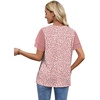 image:imageWIHOLL Womens Summer Tops Trendy Ruffle Sleeve Shirts Casual Chiffon Blouses Beach Vacation ClothesPink Leopard