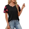 image:imageWIHOLL Womens Summer Tops Trendy Ruffle Sleeve Shirts Casual Chiffon Blouses Beach Vacation ClothesRose