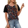 image:imageWIHOLL Womens Summer Tops Trendy Ruffle Sleeve Shirts Casual Chiffon Blouses Beach Vacation ClothesVibrant Florals