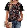 image:imageWIHOLL Womens Summer Tops Trendy Ruffle Sleeve Shirts Casual Chiffon Blouses Beach Vacation ClothesVibrant Florals