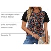 image:imageWIHOLL Womens Summer Tops Trendy Ruffle Sleeve Shirts Casual Chiffon Blouses Beach Vacation ClothesVibrant Florals