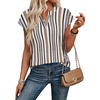 image:imageWIHOLL Womens Summer Tops V Neck T Shirts Cap Sleeve Business Casual Outfits Loose Fit Beach Vacation Clothes Basic Tees1retro Stripes