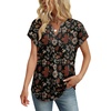image:imageWIHOLL Womens Summer Tops V Neck T Shirts Cap Sleeve Business Casual Outfits Loose Fit Beach Vacation Clothes Basic Tees4maple Leaf