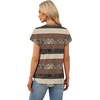image:imageWIHOLL Womens Summer Tops V Neck T Shirts Cap Sleeve Business Casual Outfits Loose Fit Beach Vacation Clothes Basic TeesBrown Stripe