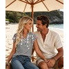 image:imageWIHOLL Womens Summer Tops V Neck T Shirts Cap Sleeve Business Casual Outfits Loose Fit Beach Vacation Clothes Basic TeesPrinted Grey